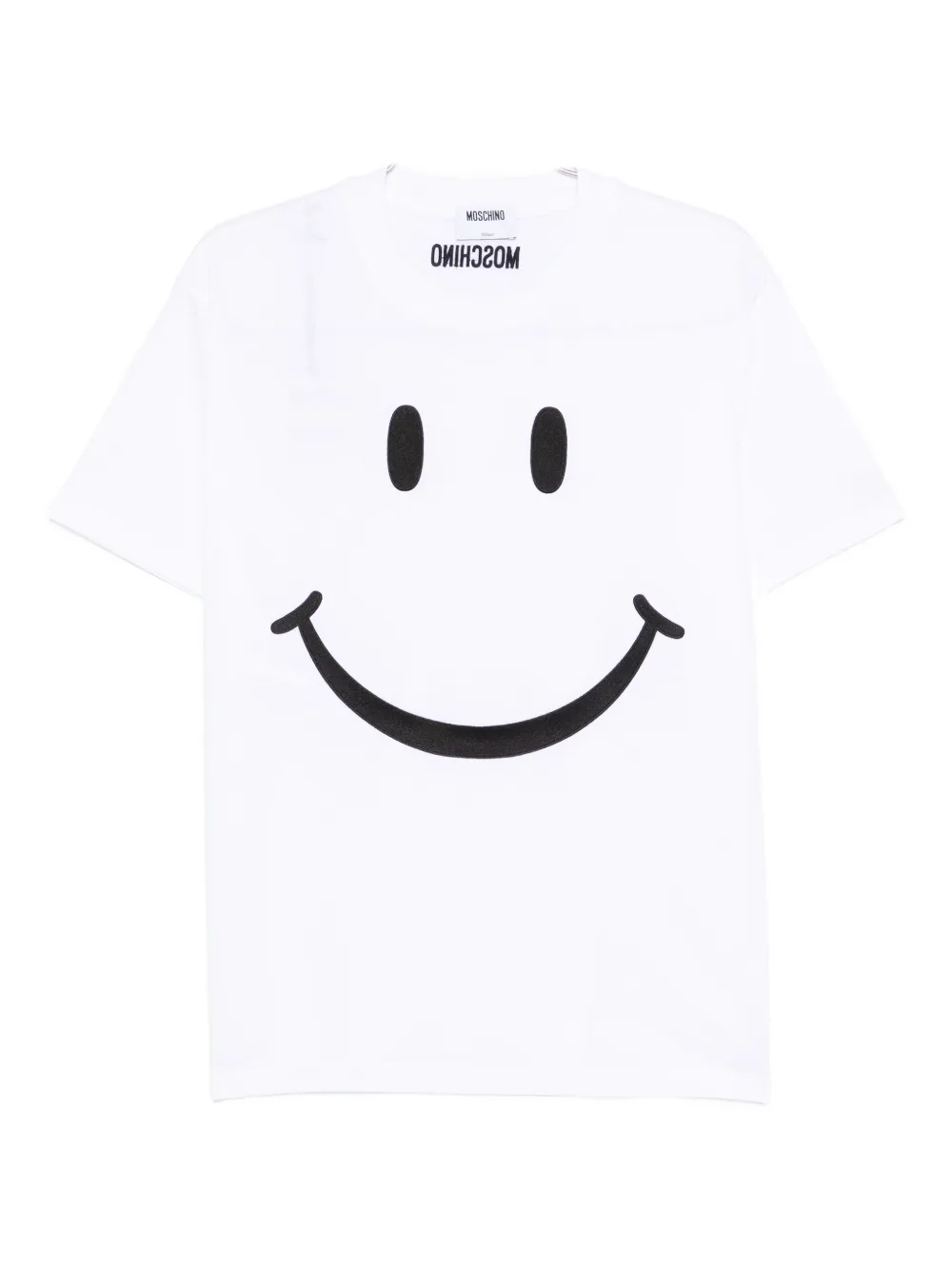 Moschino smiley-print cotton T-shirt - Bianco