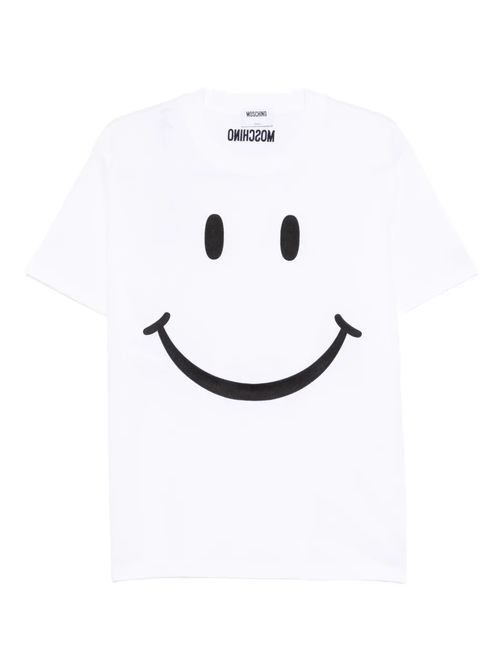 Moschino smiley-print cotton T-shirt - Bianco