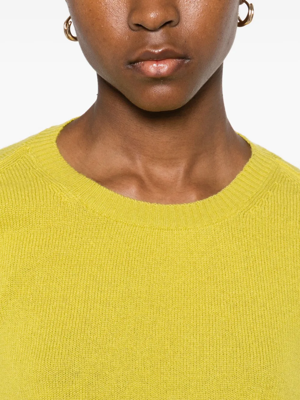 Be You Side-slits Sweater In Yellow