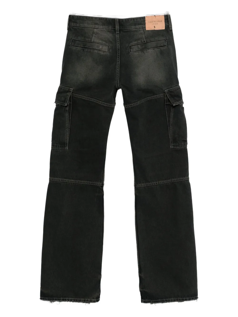Balenciaga Cargo jeans met whisker-effect - Zwart