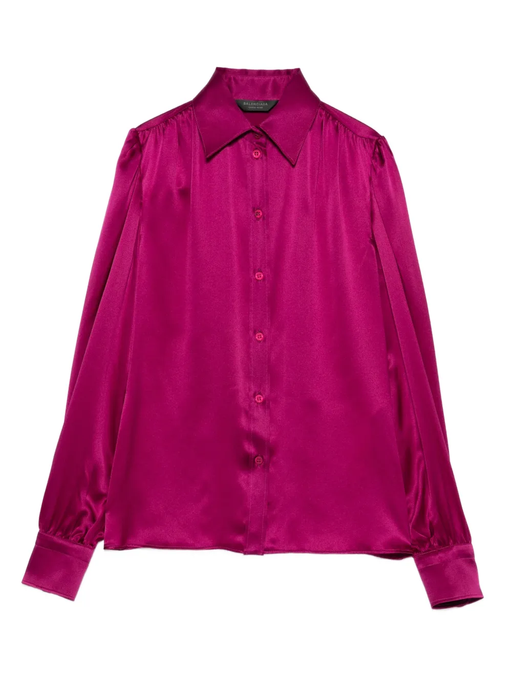Balenciaga long-sleeved silk shirt - Pink