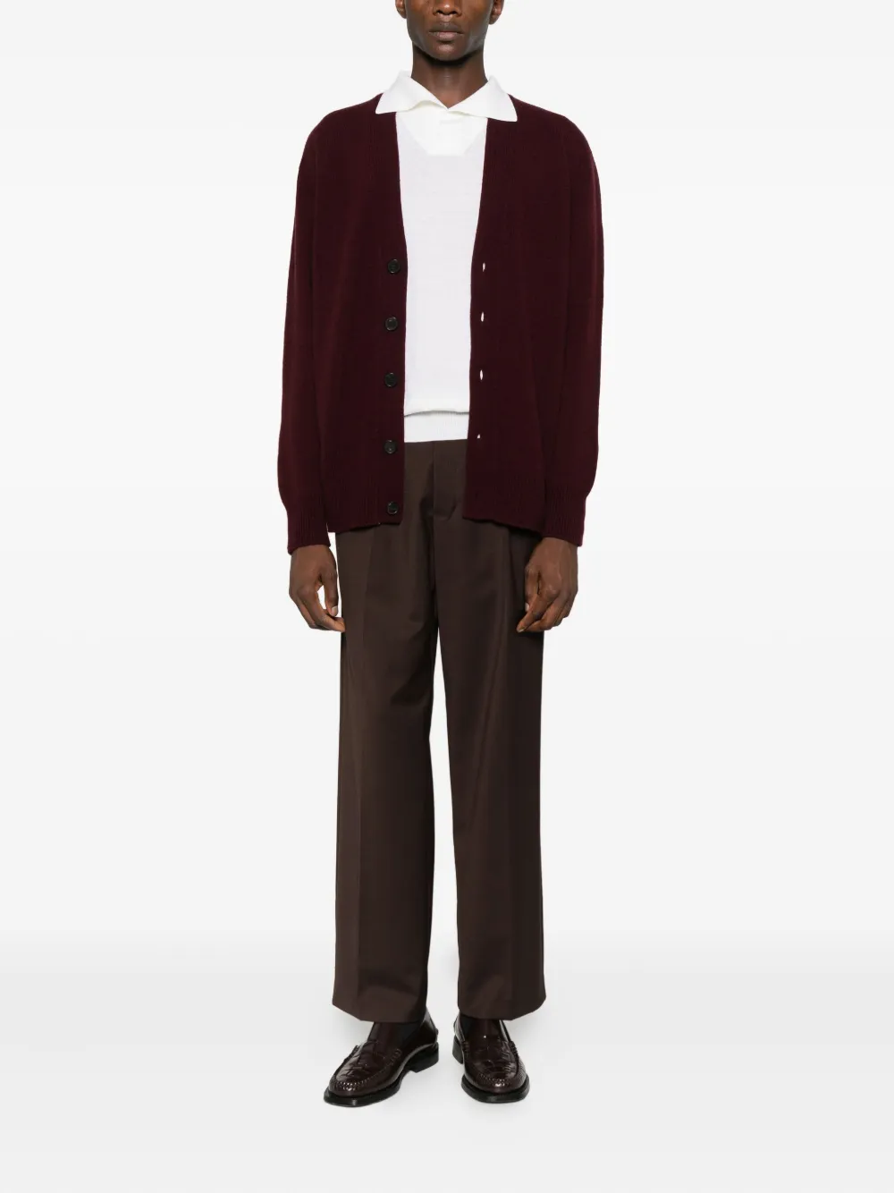 AMARANTO Geplooide pantalon - Bruin
