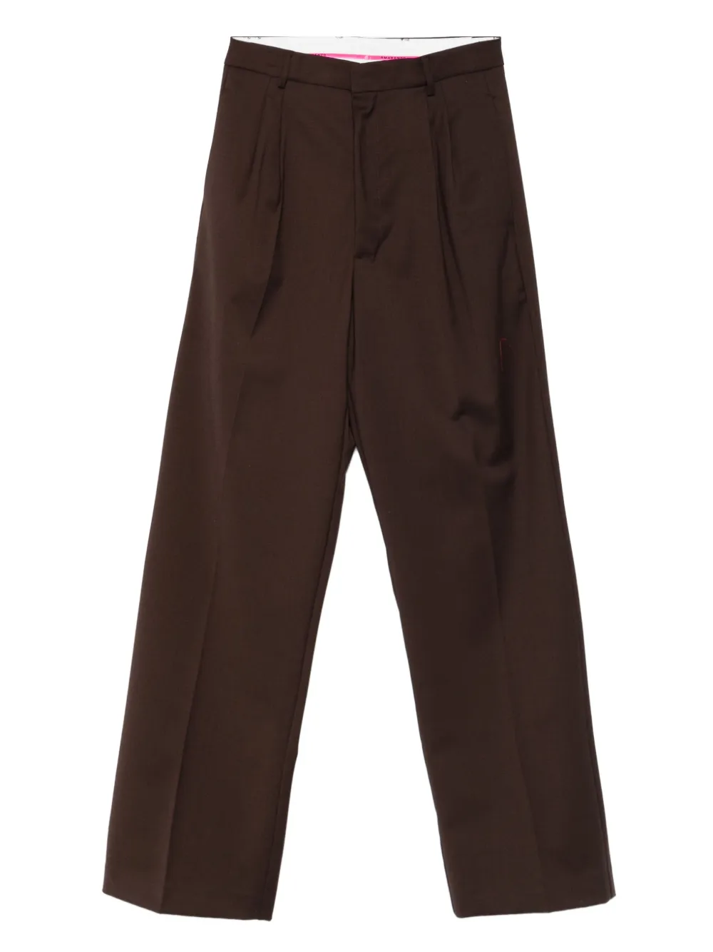 AMARANTO  pleated tailored trousers | Brown | Image 1