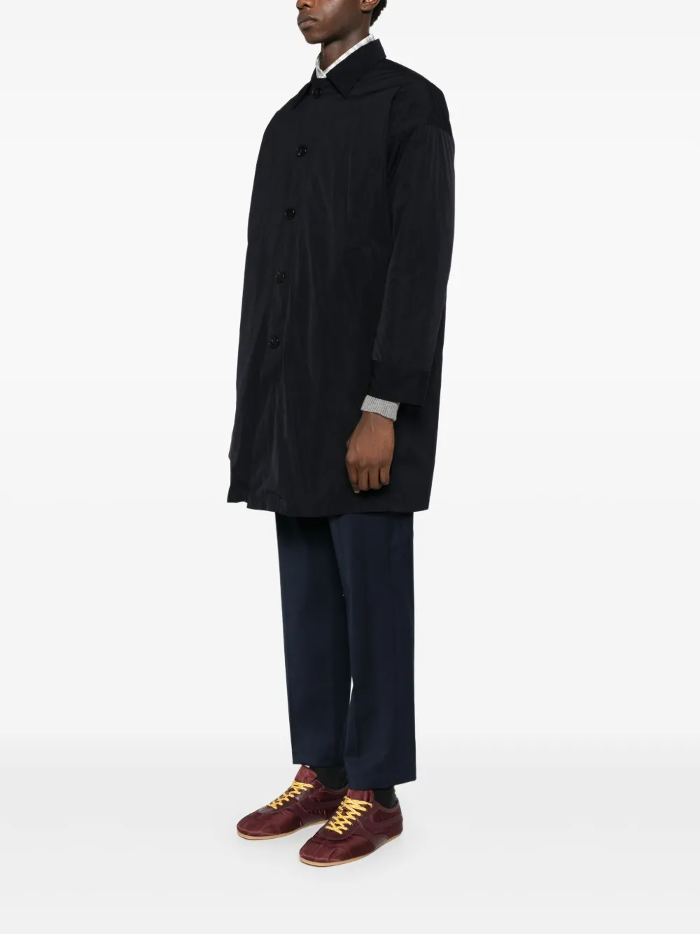  Amaranto Button-down Coat - Blue 