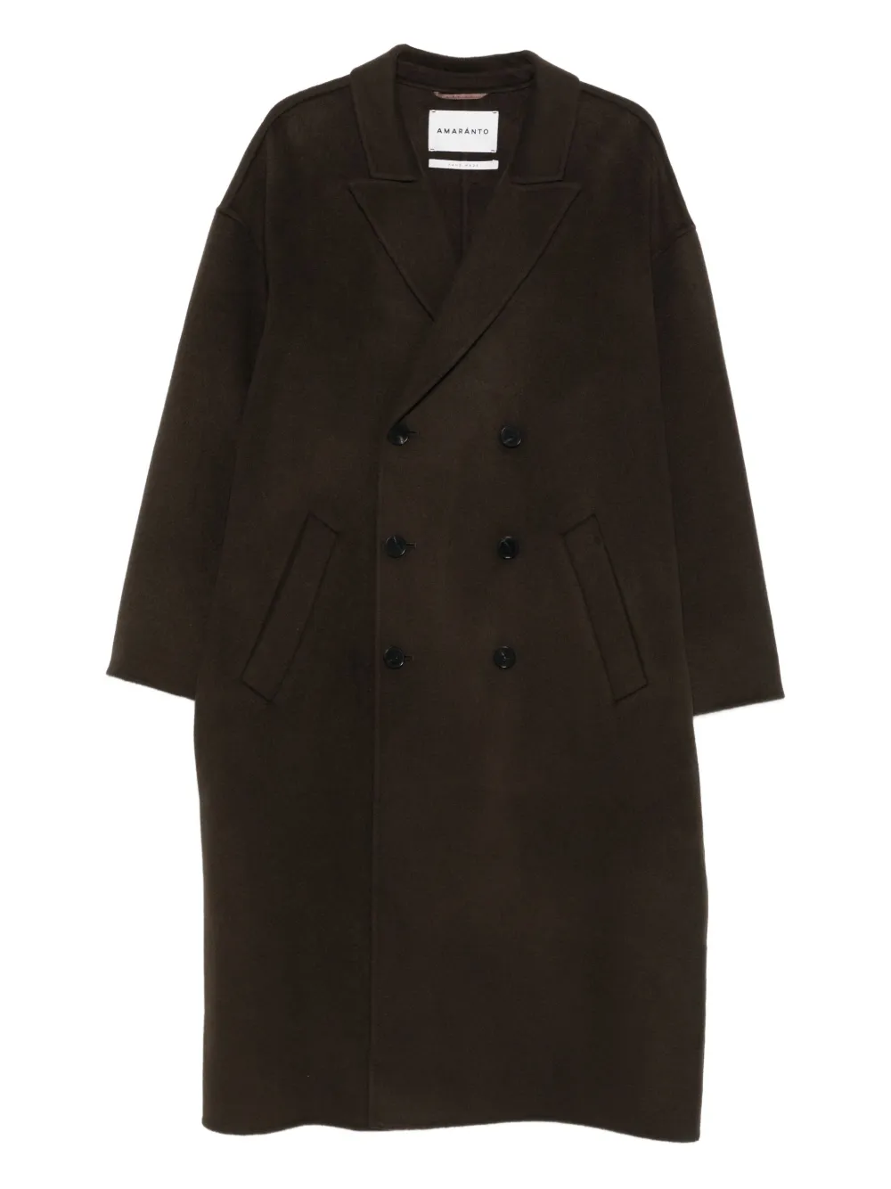 AMARANTO  wool blend double-breasted coat | Brown | Image 1