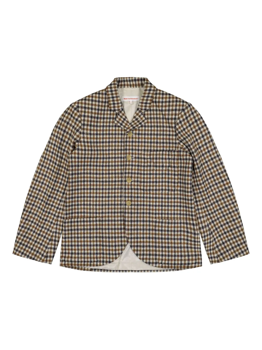 Walter Van Beirendonck Houndstooth Blazer In Green