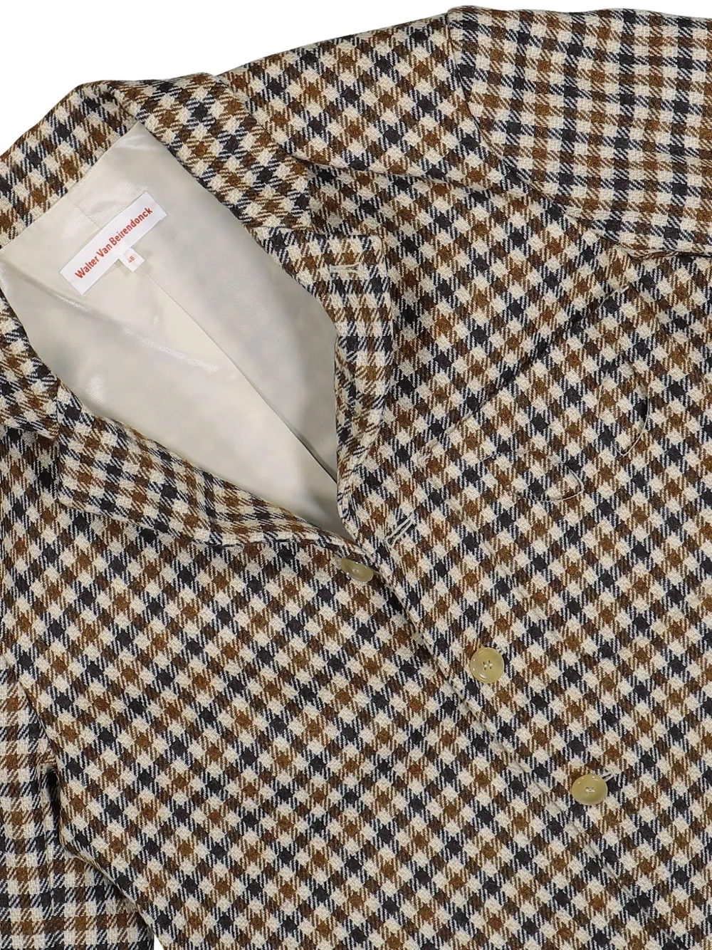 Walter Van Beirendonck Houndstooth Blazer In Green