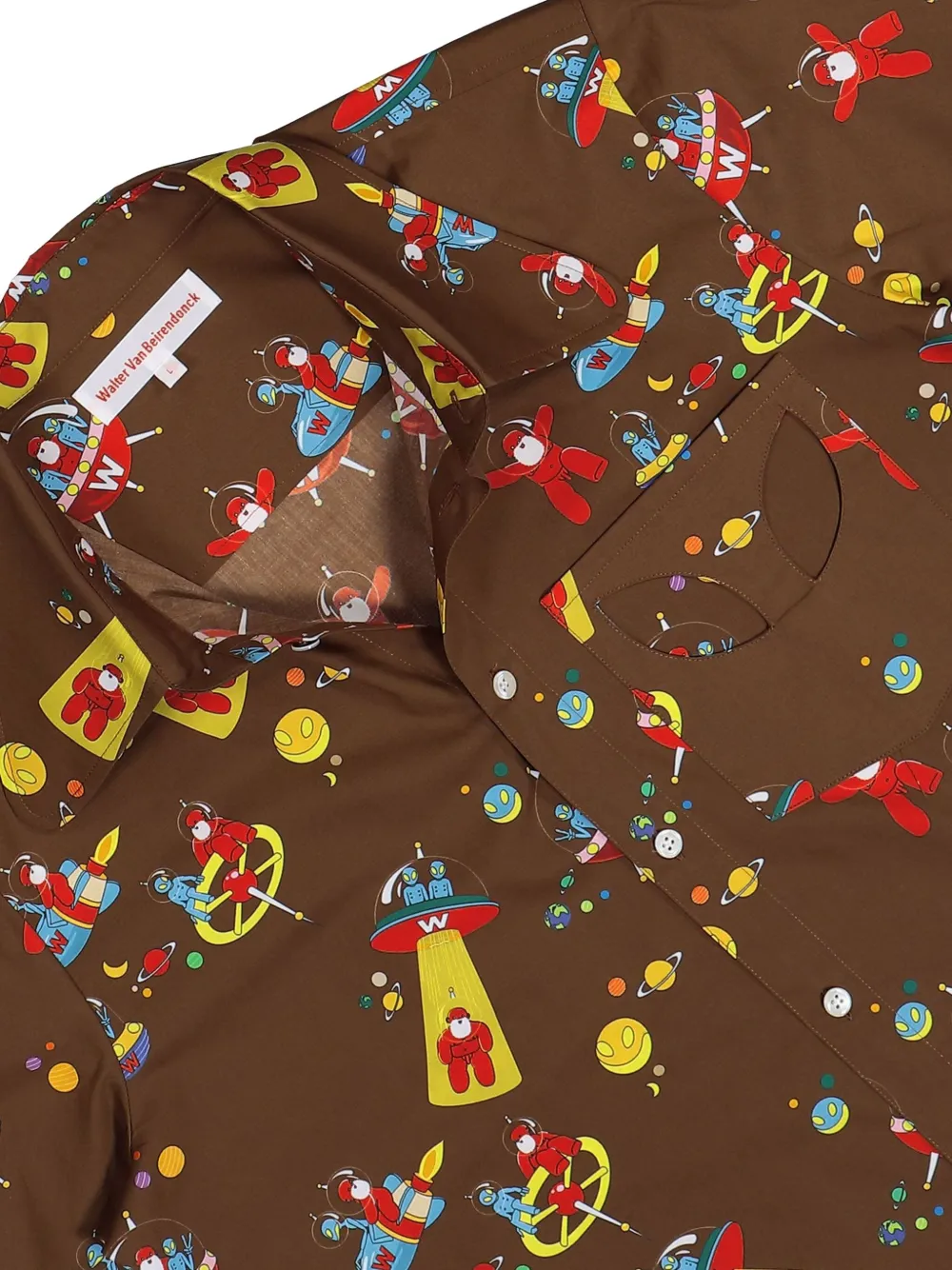Walter Van Beirendonck Cotton Shirt In Brown