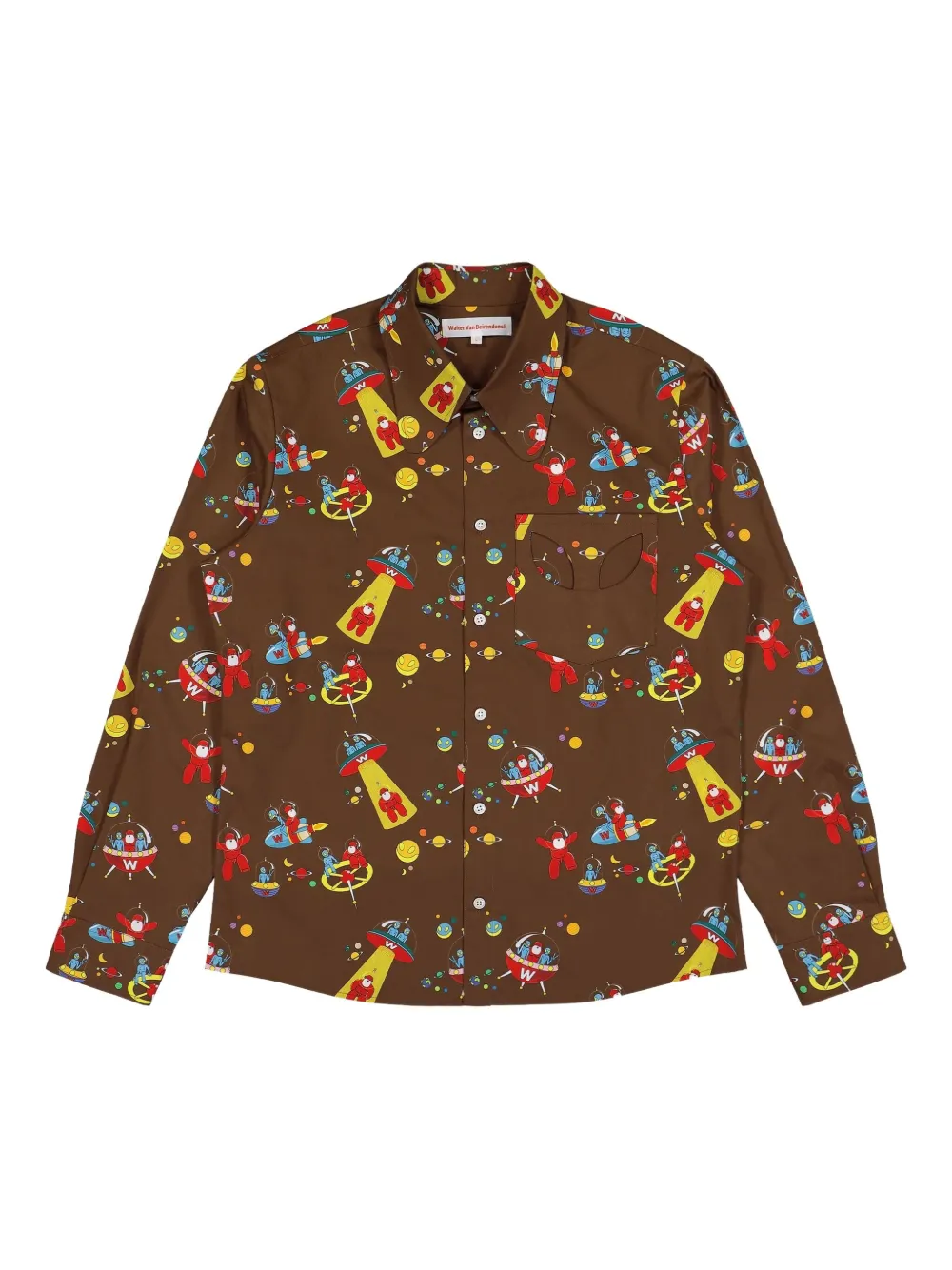 Walter Van Beirendonck camisa de algodón | marrón | Image 1