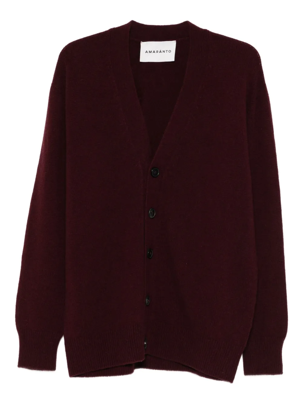 AMARANTO  V-neck buttoned cardigan | Red | Image 1