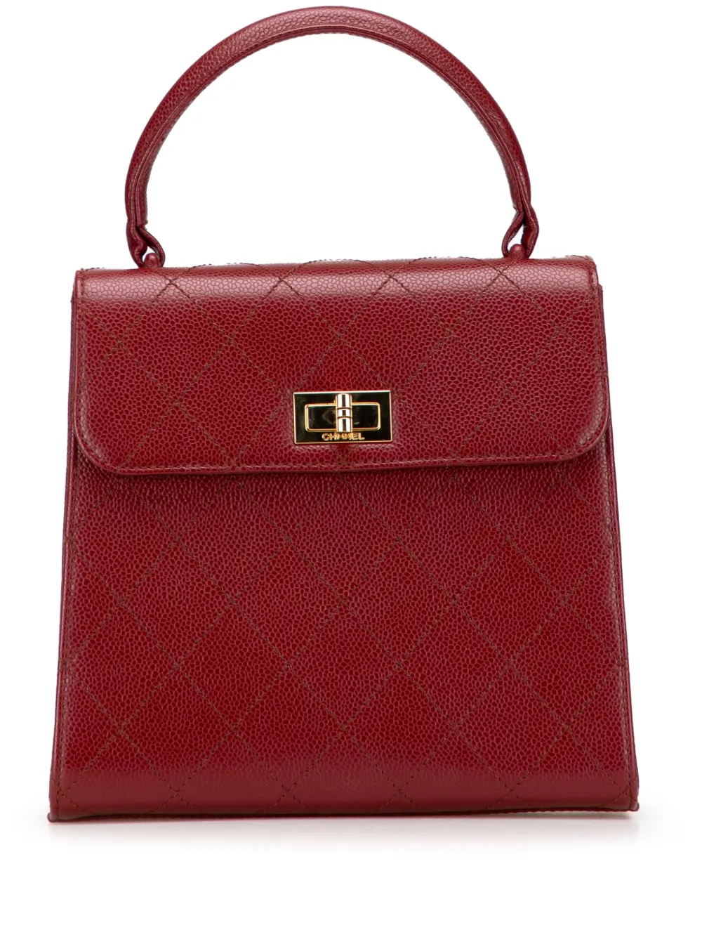 CHANEL Pre-Owned 1997-1999 リイシュー 2.55 キルティング キャビア トップハンドル フラップ ハンドバッグ