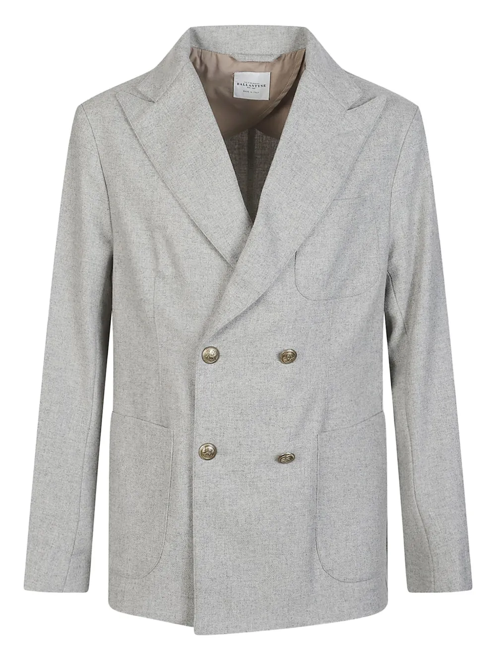 Ballantyne Double-breasted Blazer In Gray