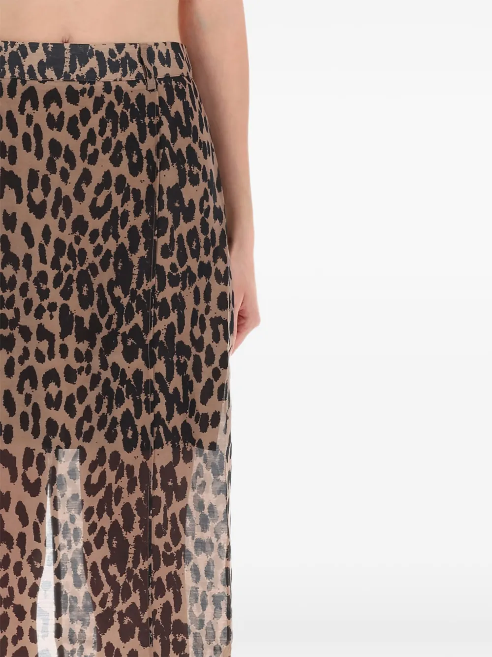 Baum Und Pferdgarten animal-print pleated skirt - Beige