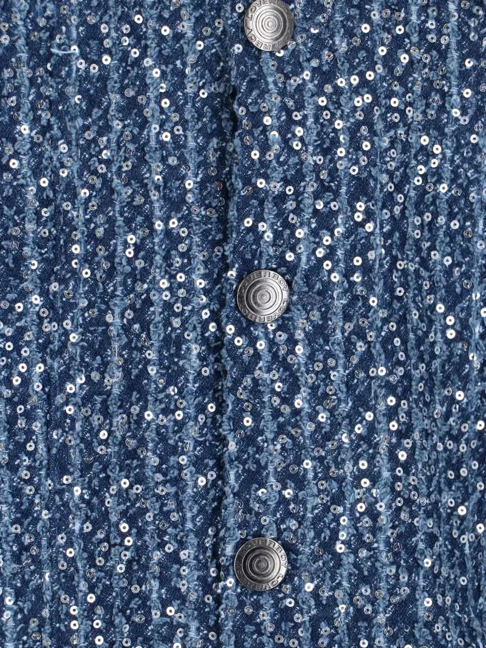 Charles Jeffrey Loverboy Sequin-embellished Denim Jacket In Blue