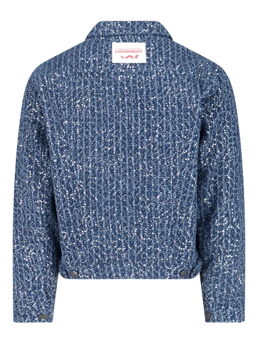 Charles Jeffrey Loverboy Sequin-embellished Denim Jacket In Blue