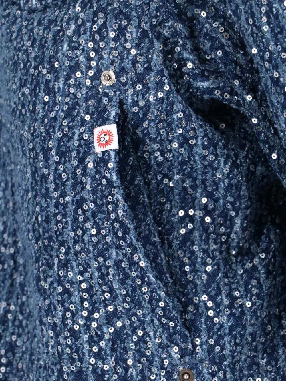Charles Jeffrey Loverboy Sequin-embellished Denim Jacket In Blue