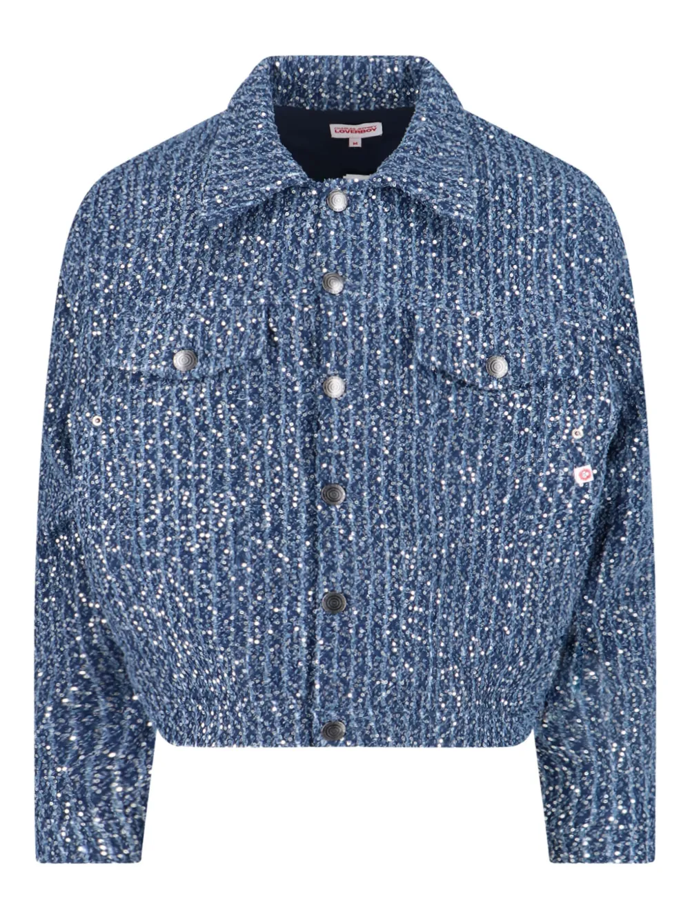 Charles Jeffrey Loverboy Sequin-embellished Denim Jacket In Blue