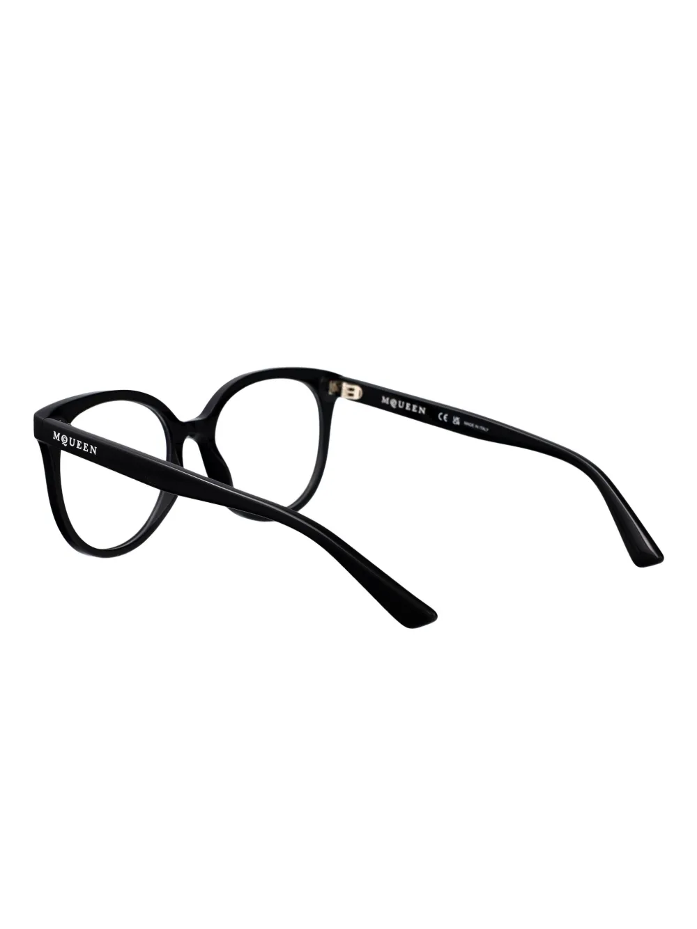 Alexander McQueen Eyewear Bril met rond montuur Zwart