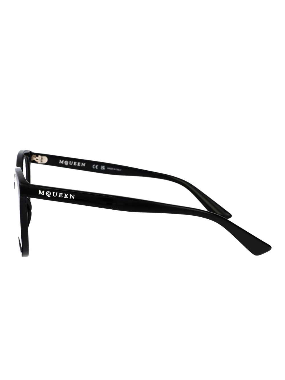 Alexander McQueen Eyewear Bril met rond montuur Zwart