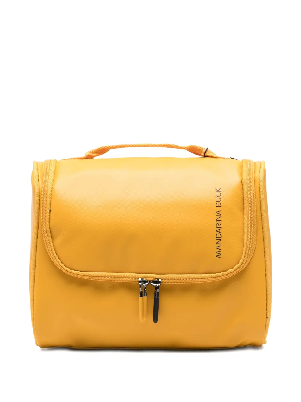 Mandarina Duck Logo-print Wash Bag In Orange