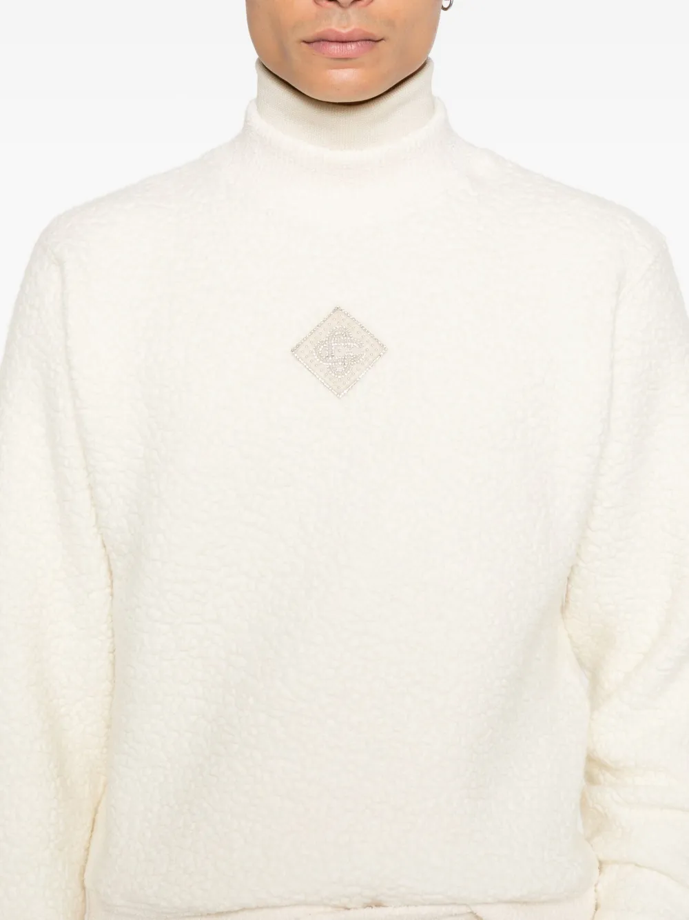 Casablanca Sweater met textuur Beige