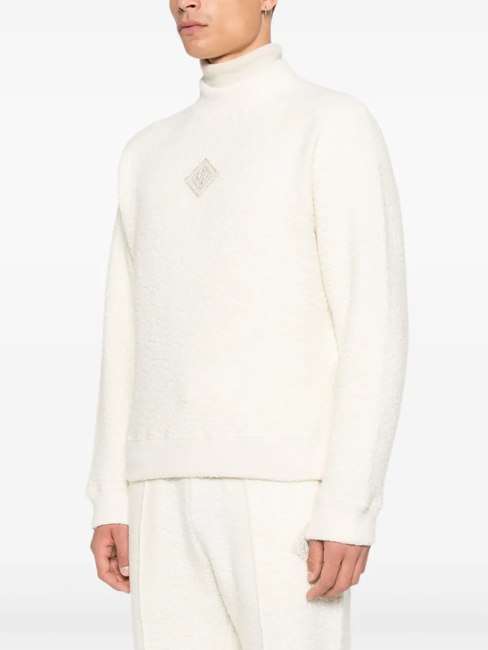 Casablanca Sweater met textuur Beige