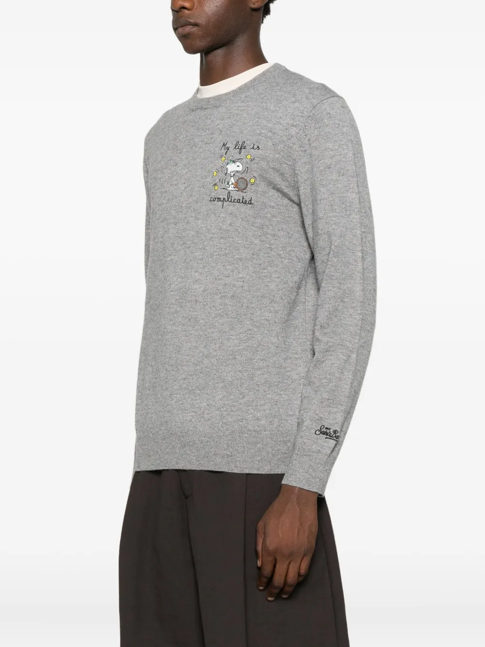 Mc2 Saint Barth Wool Sweater In Gray