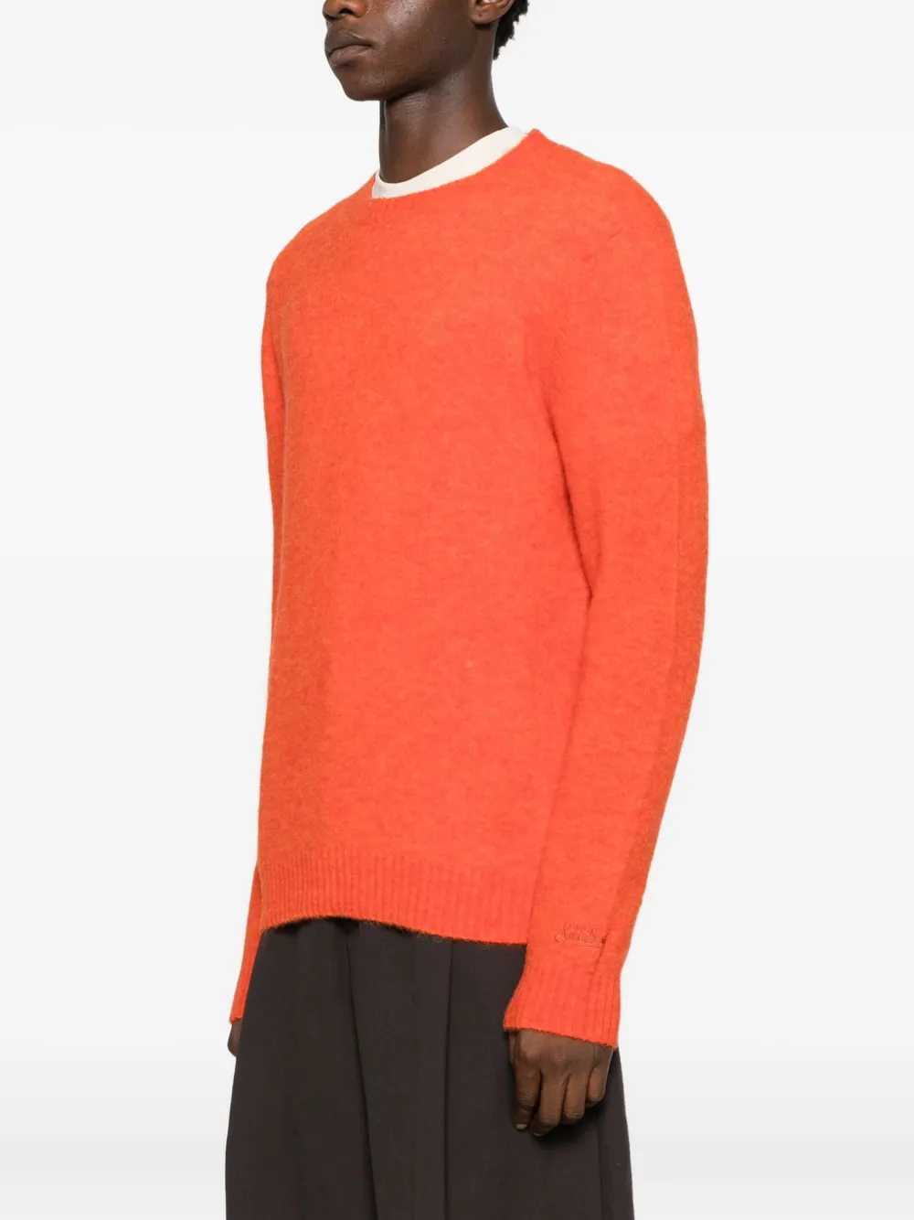 Mc2 Saint Barth Alpaca Wool Sweater In Orange