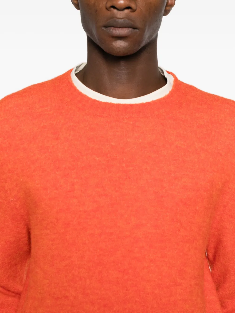 Mc2 Saint Barth Alpaca Wool Sweater In Orange