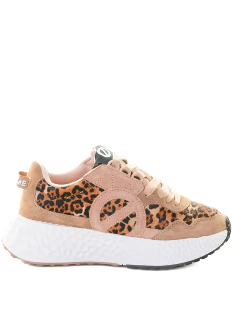 No Name leopard-print lace-up sneakers