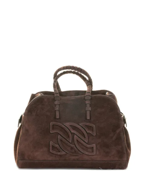 Casadei Park Avenue suede tote bag