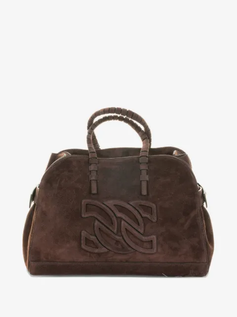 Casadei Park Avenue suede tote bag
