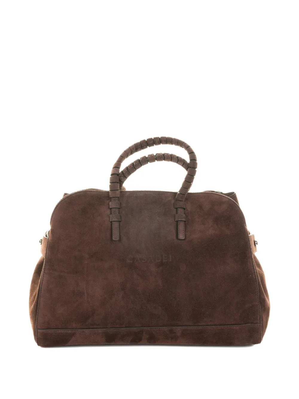 Casadei Park Avenue suede tote bag - Bruin
