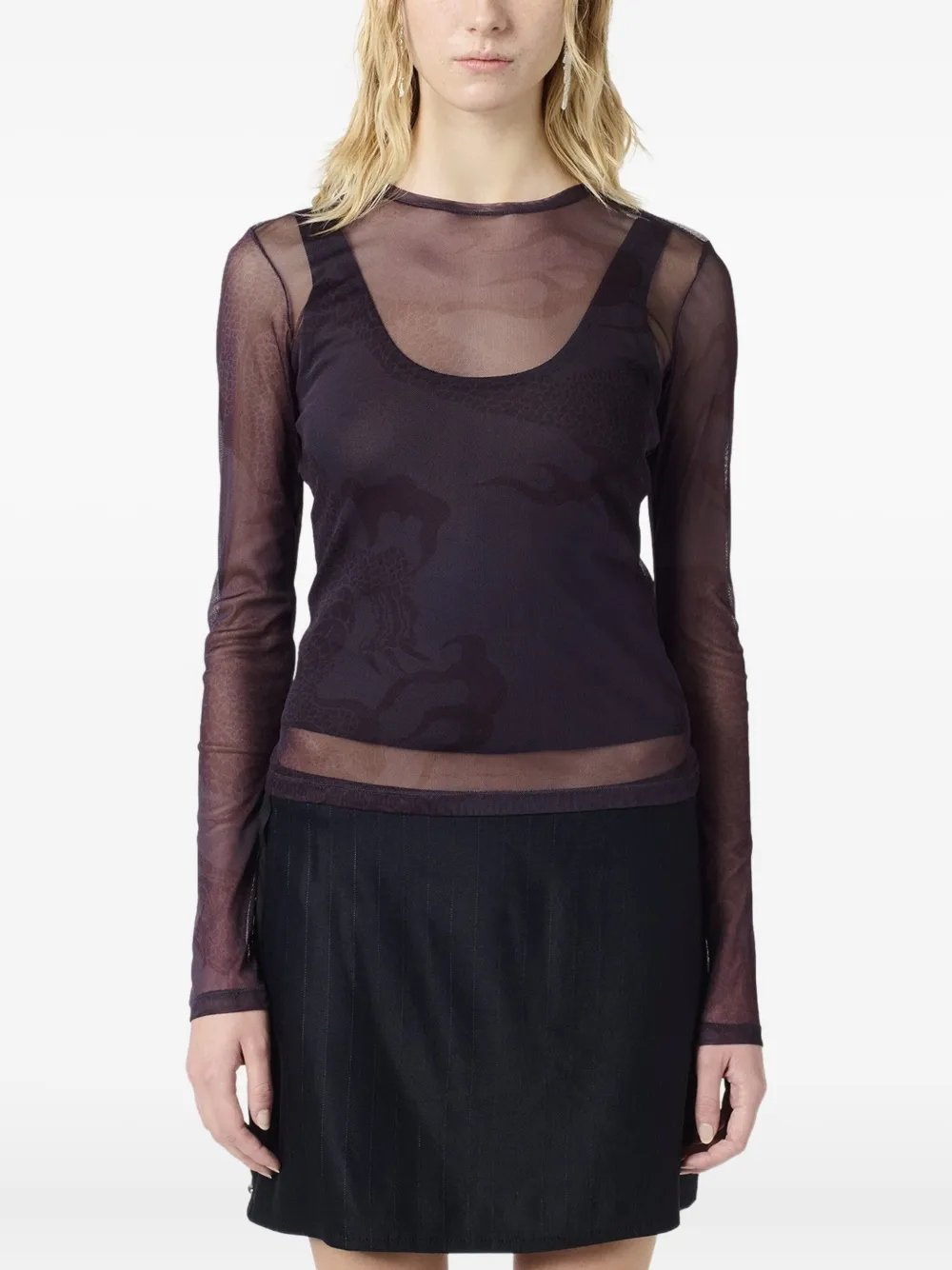 Our Legacy Print Long-sleeve Top In Purple