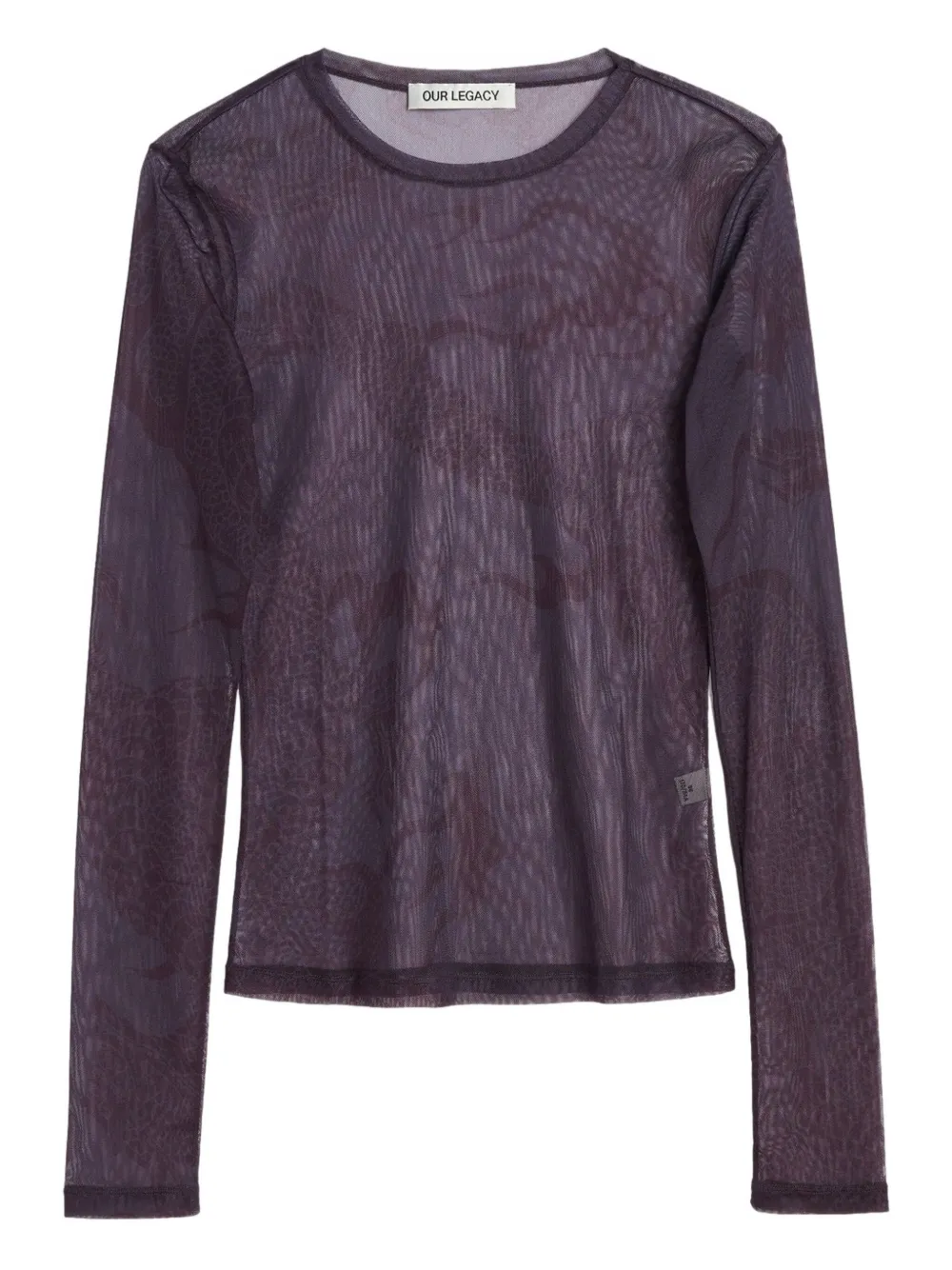 OUR LEGACY print long-sleeve top | Purple | Image 1