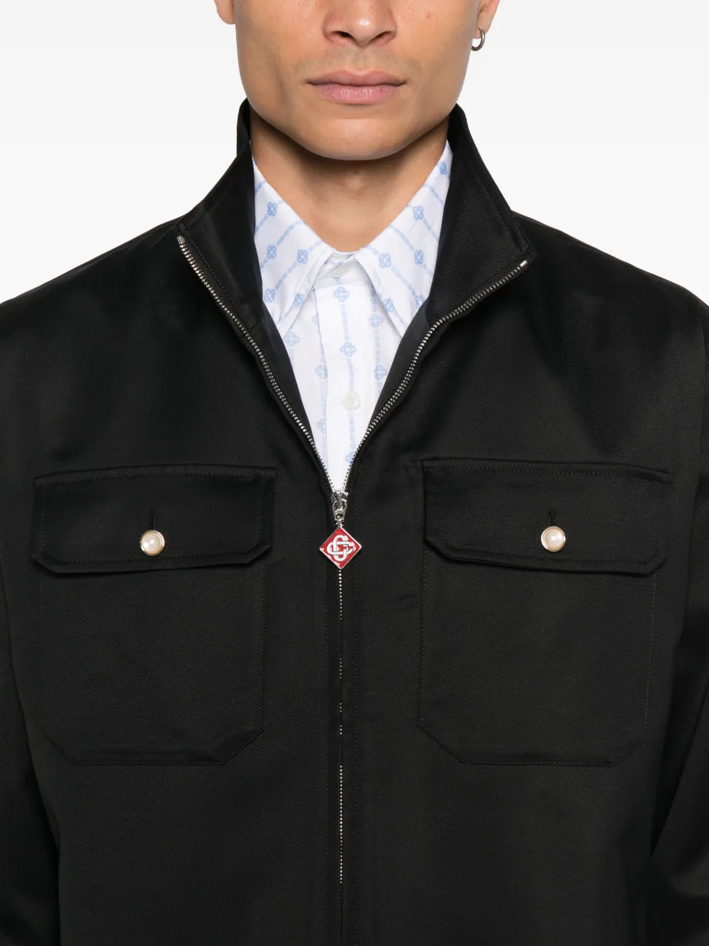 Casablanca Jack met rits en zakken Zwart