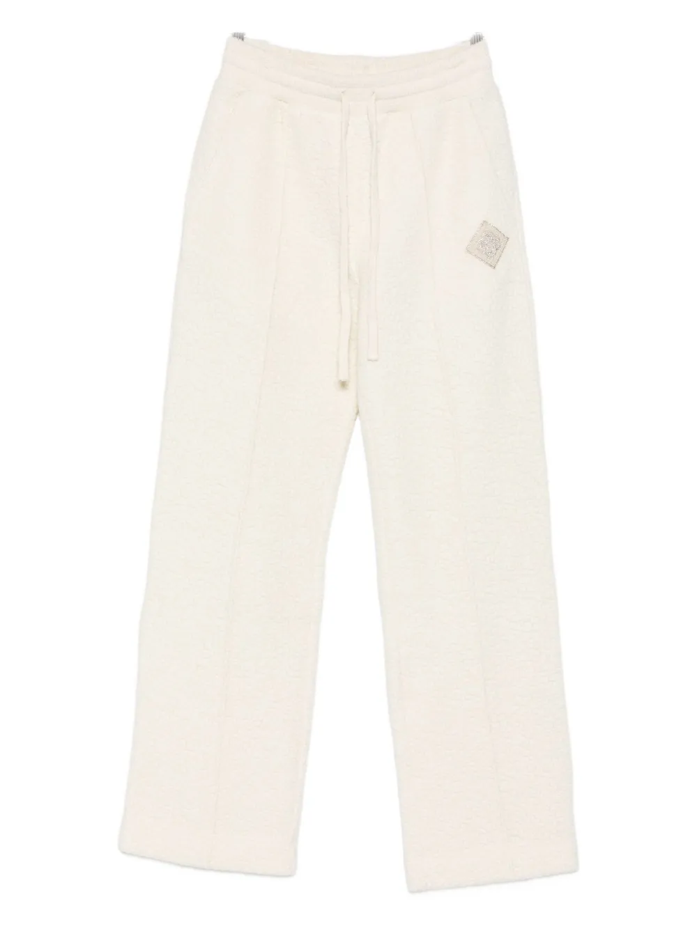 Casablanca textured logo-patch track pants - Toni neutri