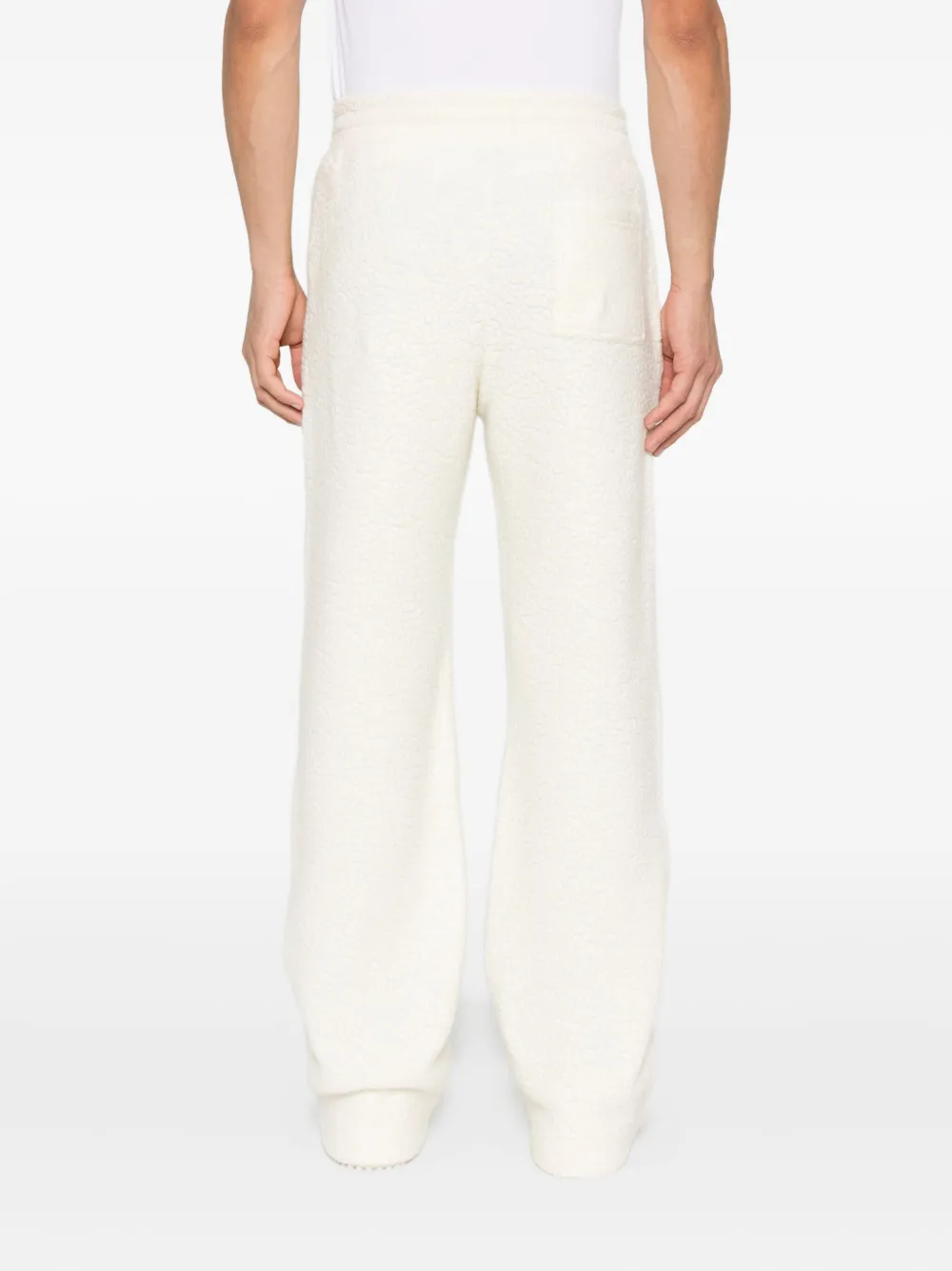 Casablanca Trainingsbroek met logopatch en textuur Beige