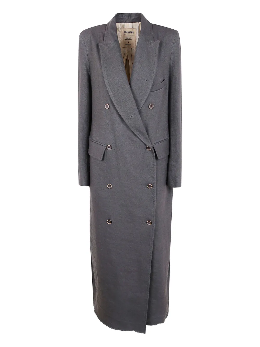 Uma Wang Cigna double-breasted coat | gris | Image 1