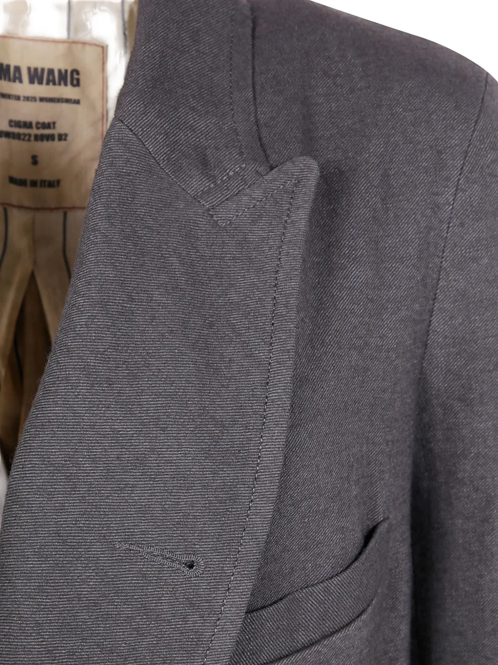 Uma Wang Cigna Double-breasted Coat In Gray