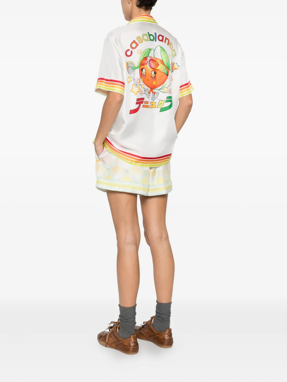 Casablanca Blouse met gestreept detail - Wit