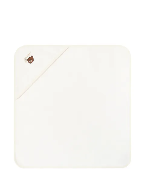 guess kids bear embroidery hooded towel (70cm)