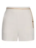 Elisabetta Franchi chain tassel shorts - White