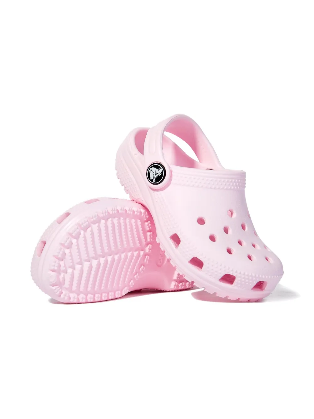 Crocs Kids Classic T perforated strap clogs Roze