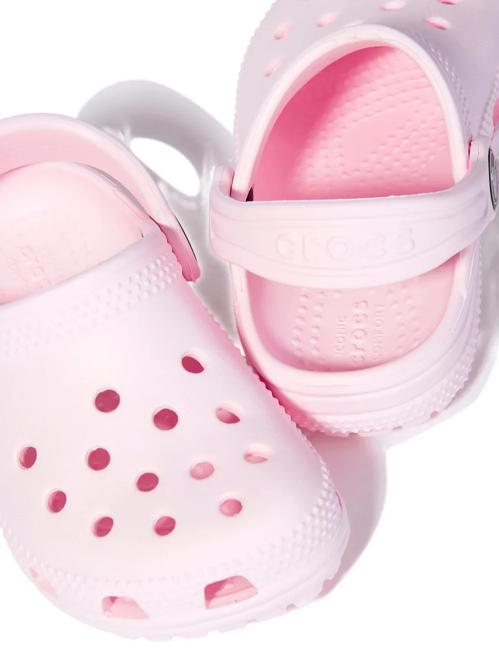 Crocs Kids Classic T perforated strap clogs Roze
