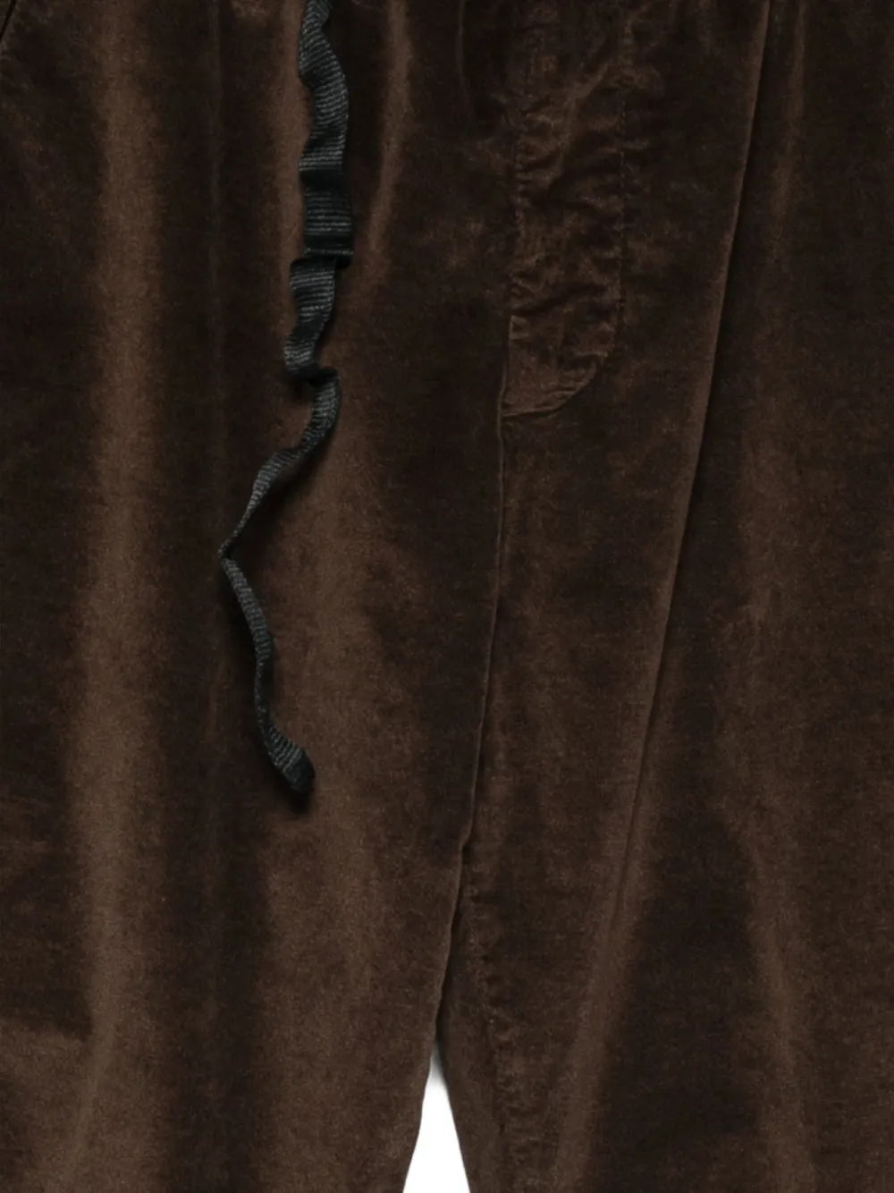 White Sand Drawstring-waist Trousers In Brown