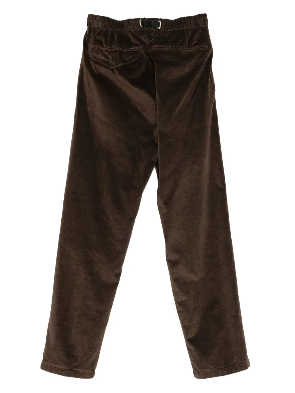 White Sand Drawstring-waist Trousers In Brown