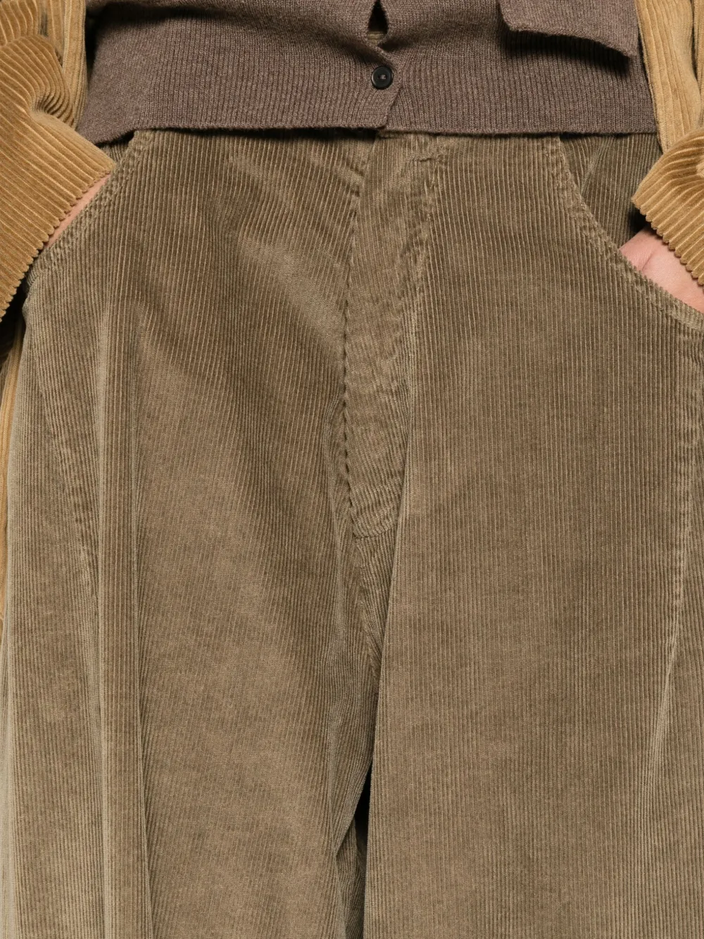 Cordera Corduroy Trousers In Brown