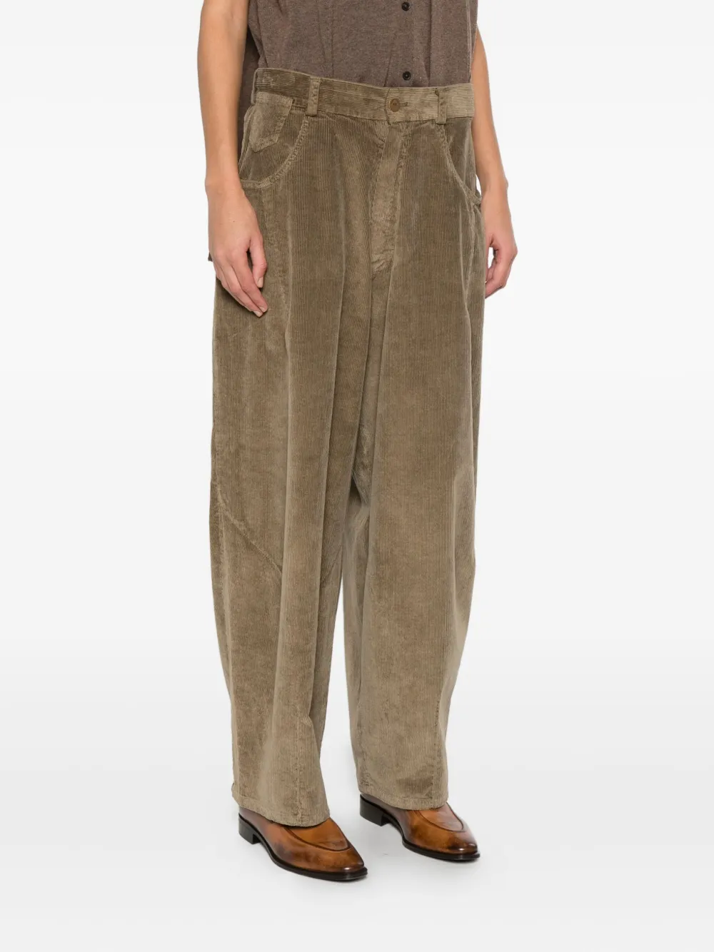 Cordera Corduroy Trousers In Brown