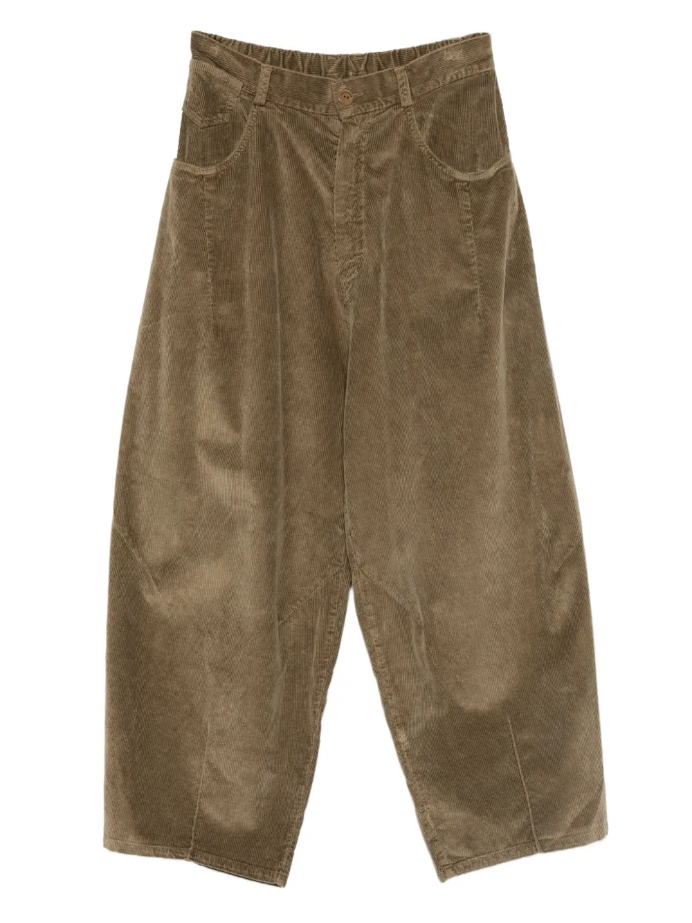 Cordera pantalones de pana con cierre de botón | marrón | Image 1